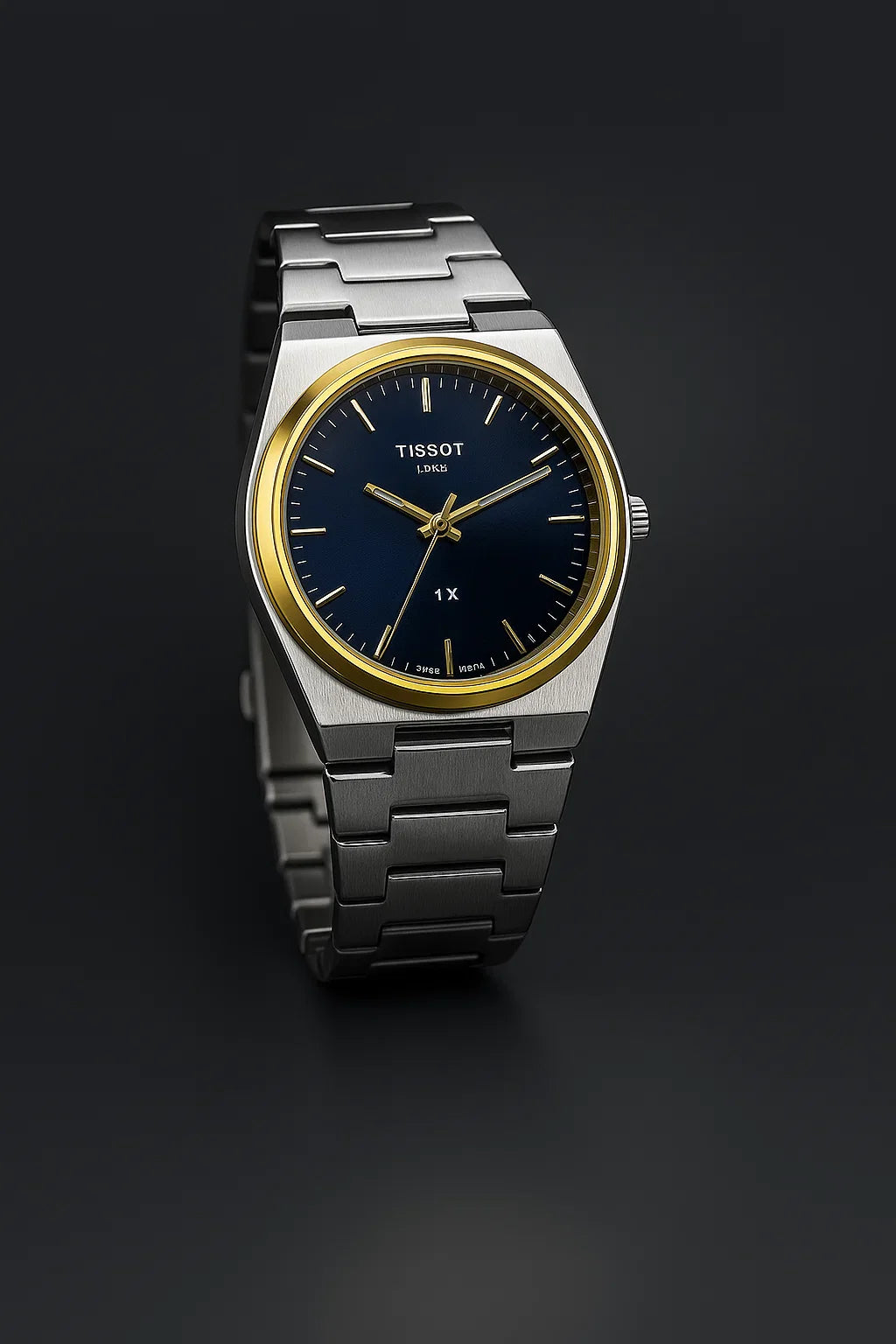 Tissot PRX 35mm – Blue Dial, Gold Bezel