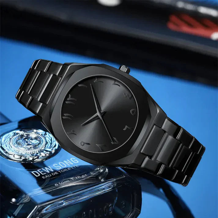 Aura – Black Arabic Dial Stainless Steel