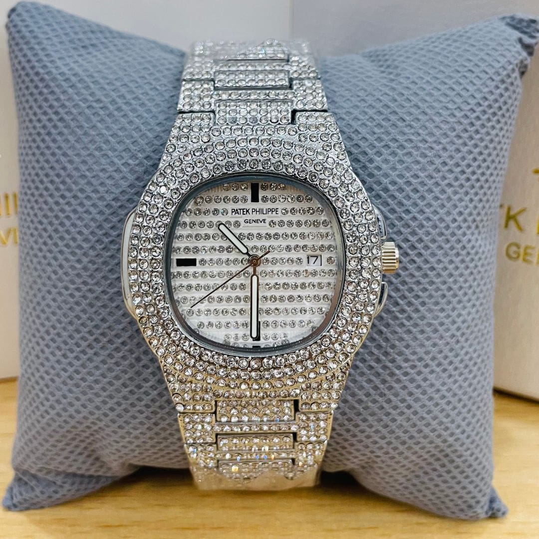 PKP Iced Out Silver Watch