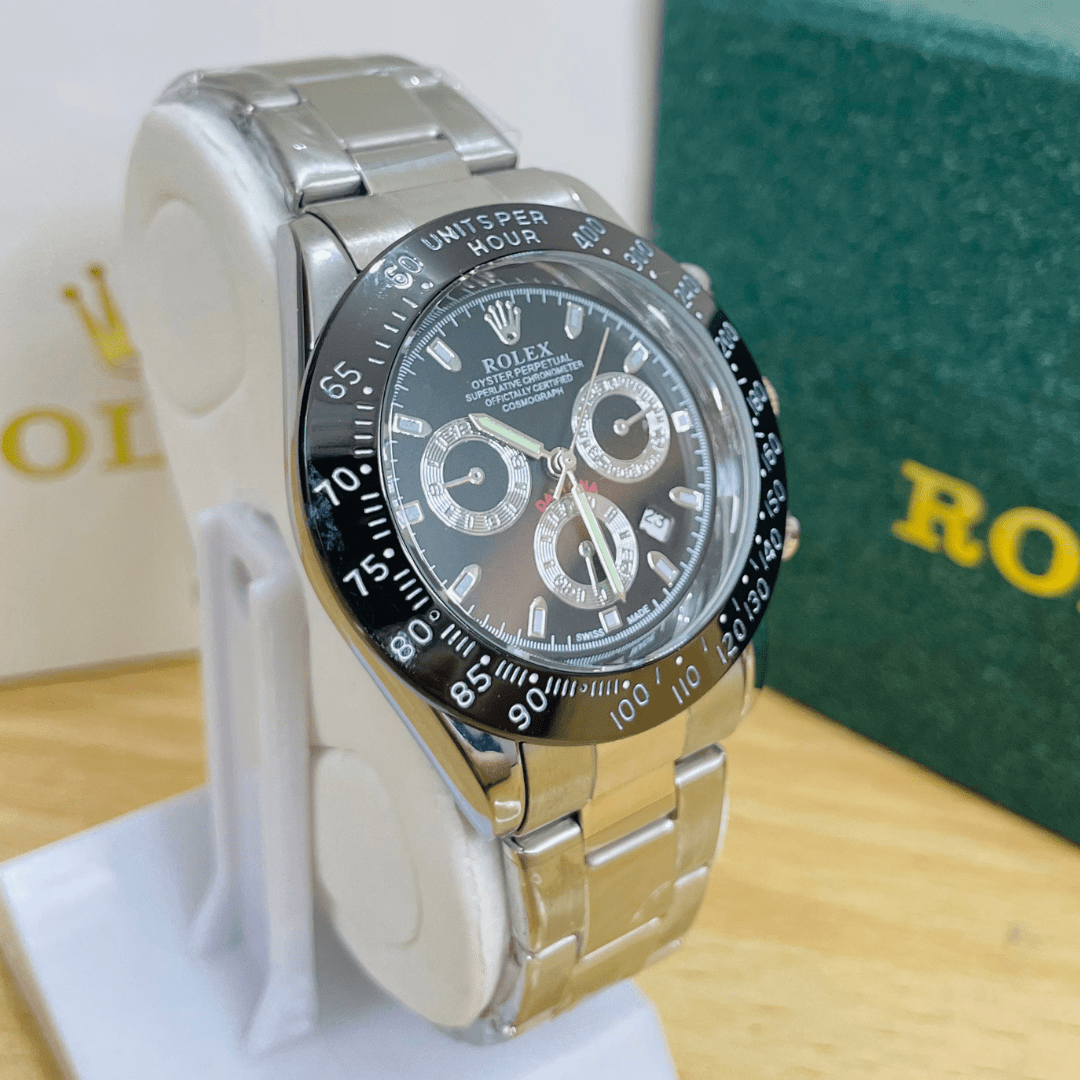 RLX Daytona – Silver Case, Black Dial