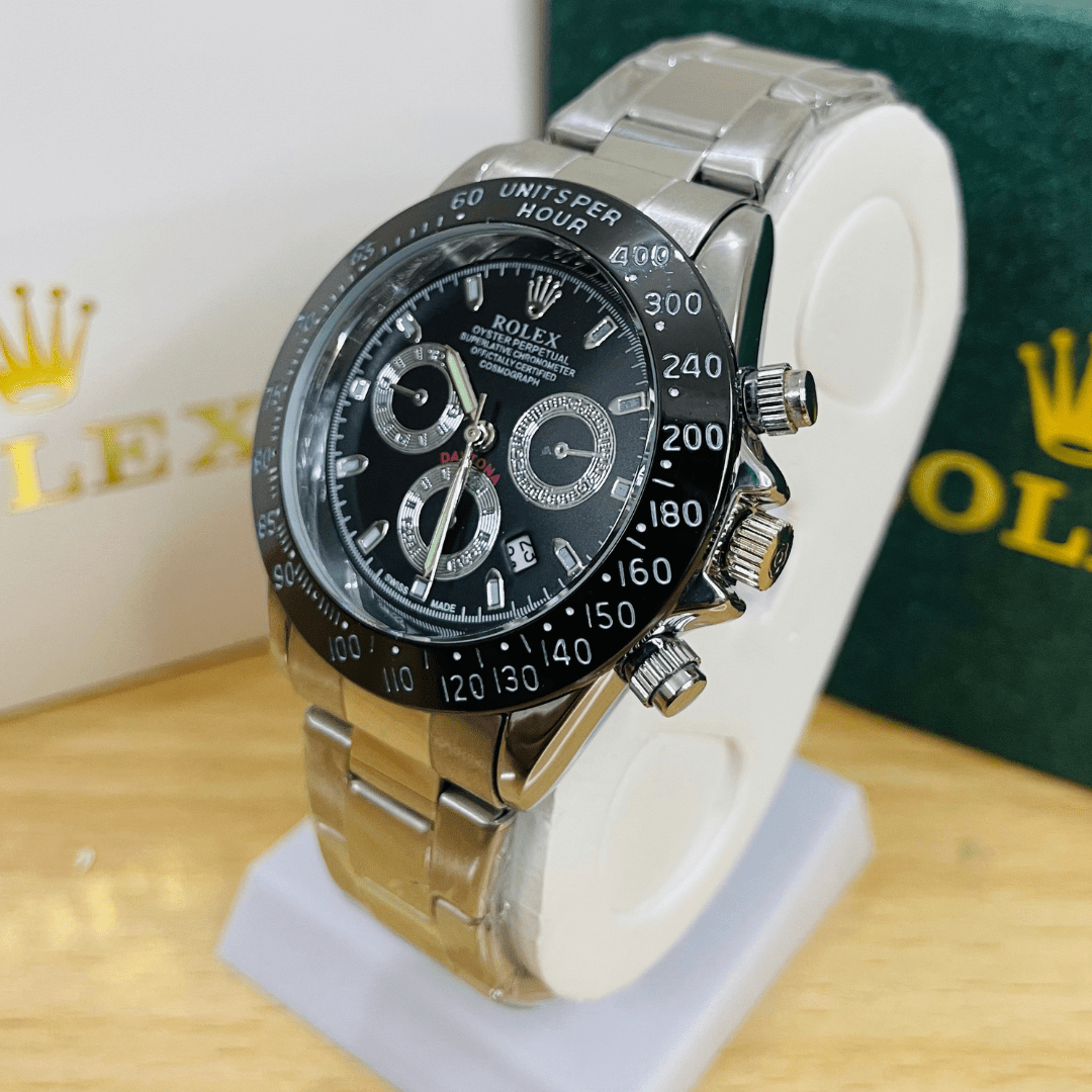 RLX Daytona – Silver Case, Black Dial
