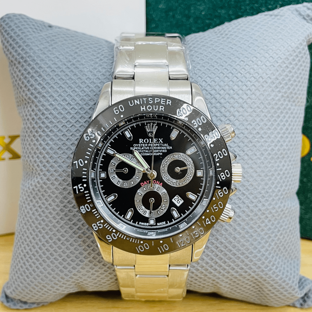 RLX Daytona – Silver Case, Black Dial