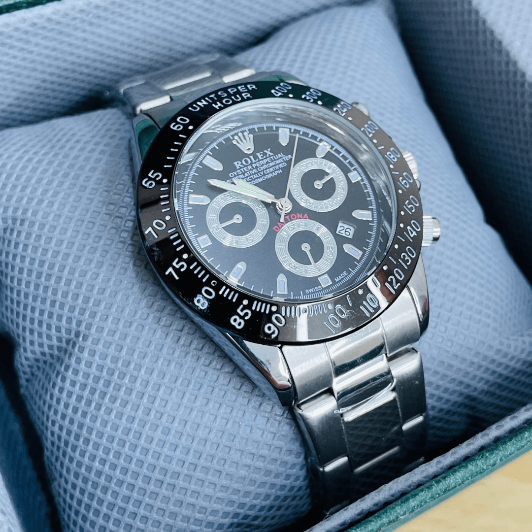 RLX Daytona – Silver Case, Black Dial