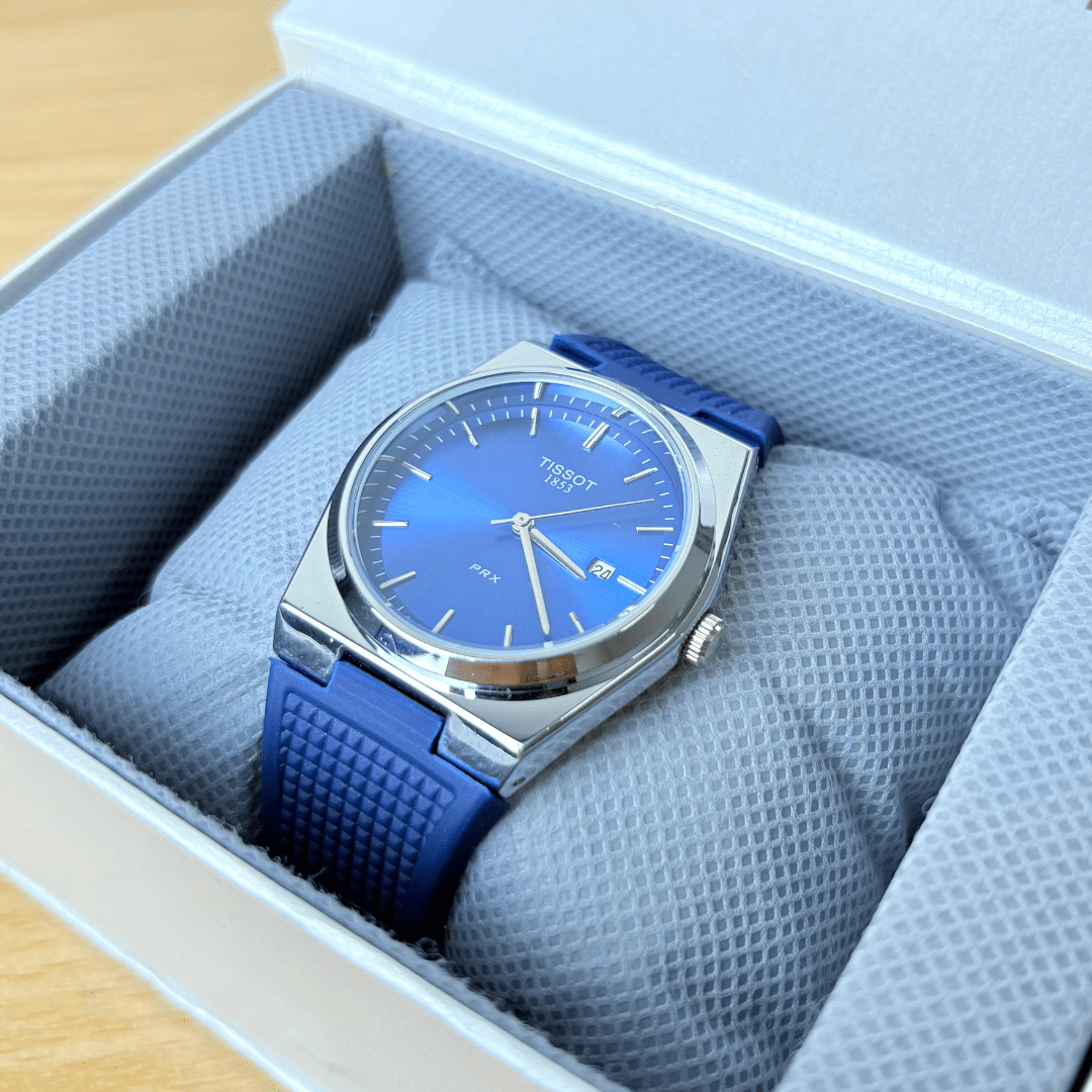 Tissot PRX Royal Blue – Rubber Strap
