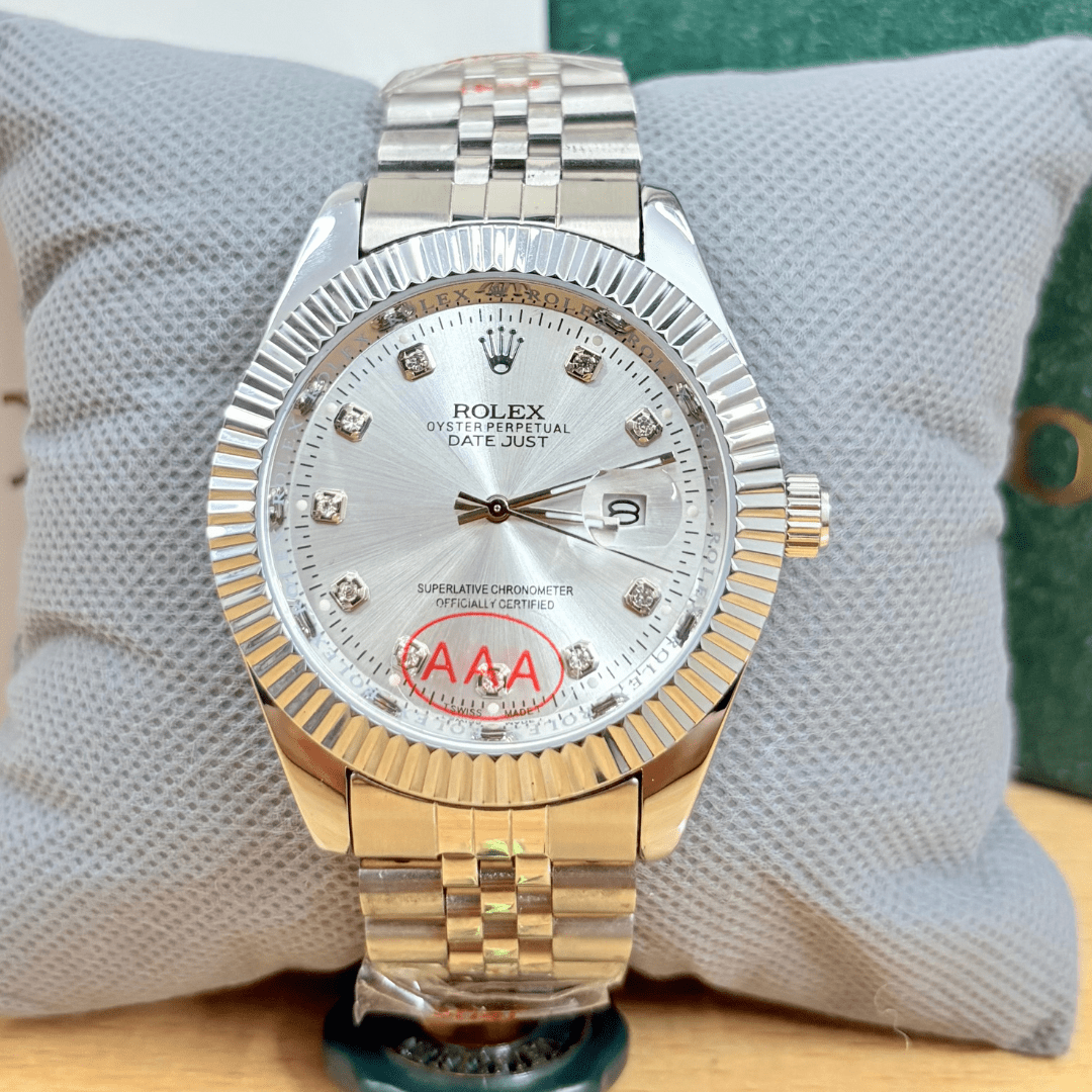 RLX DateJust 40mm Silver – Fluted Bezel