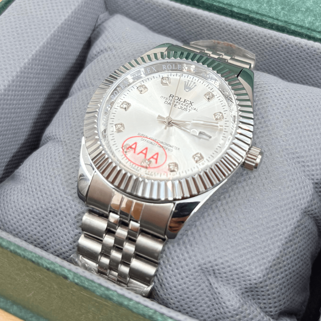 RLX DateJust 40mm Silver – Fluted Bezel
