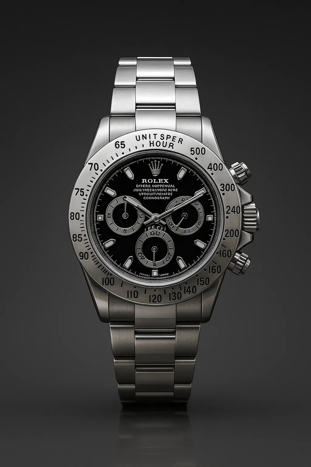 RLX Daytona – Black Dial, Silver Chain